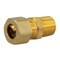 Everflow 3/8" O.D. COMP x 1/4" MIP Reducing Adapter Pipe Fitting, Lead Free Brass C68R-3814-NL - alternate 1